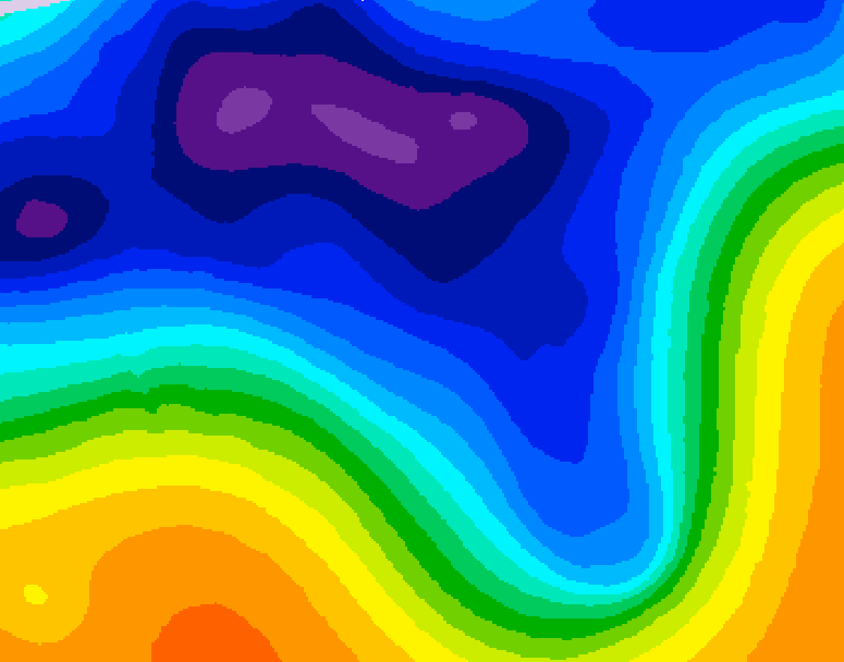 GDPS 500 millibar geopotential height 198 hour forecast chart for Canada based on 2026/03/09 1200Z data
