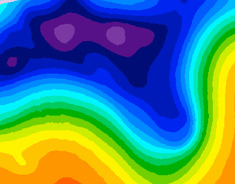 GDPS 500 millibar geopotential height 210 hour forecast chart for Canada based on 2026/03/09 1200Z data
