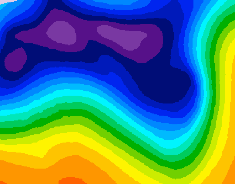 GDPS 500 millibar geopotential height 222 hour forecast chart for Canada based on 2026/03/09 1200Z data