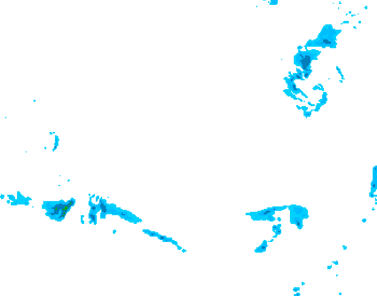 GDPS precipitation 126 hour forecast chart for Canada based on 2026/03/09 0000Z data