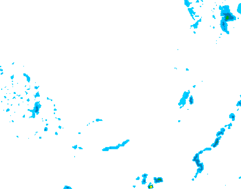 GDPS precipitation 018 hour forecast chart for Canada based on 2026/03/09 1200Z data