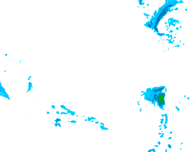 GDPS precipitation 126 hour forecast chart for Canada based on 2026/03/09 1200Z data