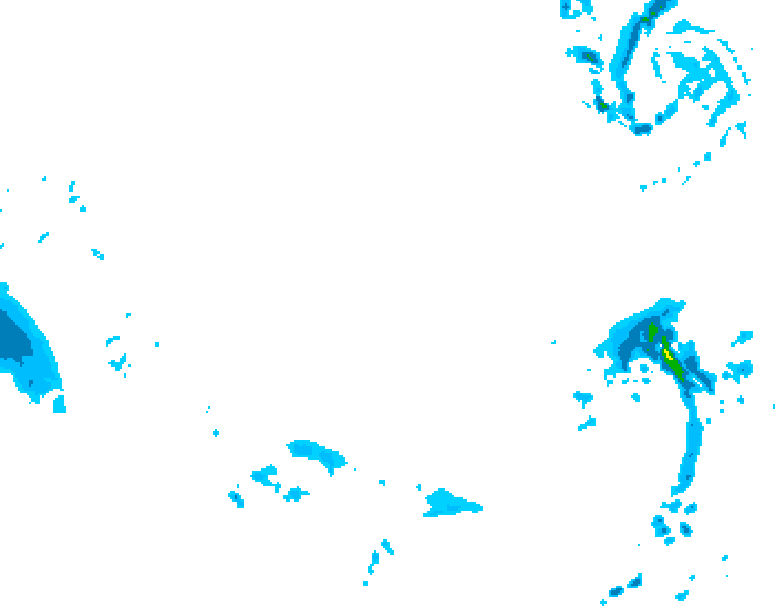 GDPS precipitation 132 hour forecast chart for Canada based on 2026/03/09 1200Z data