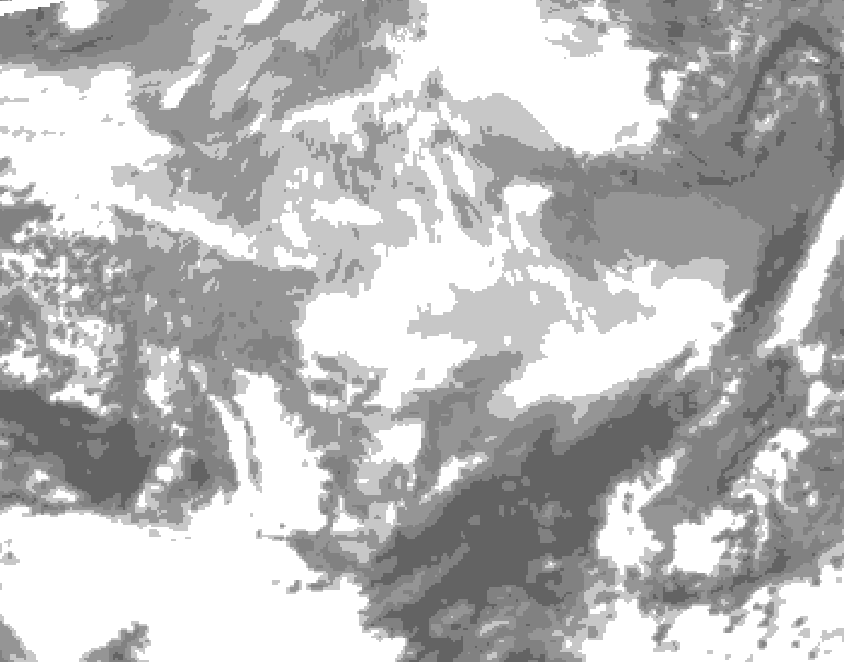 GDPS total cloud 060 hour forecast chart for Canada based on 2026/03/09 0000Z data