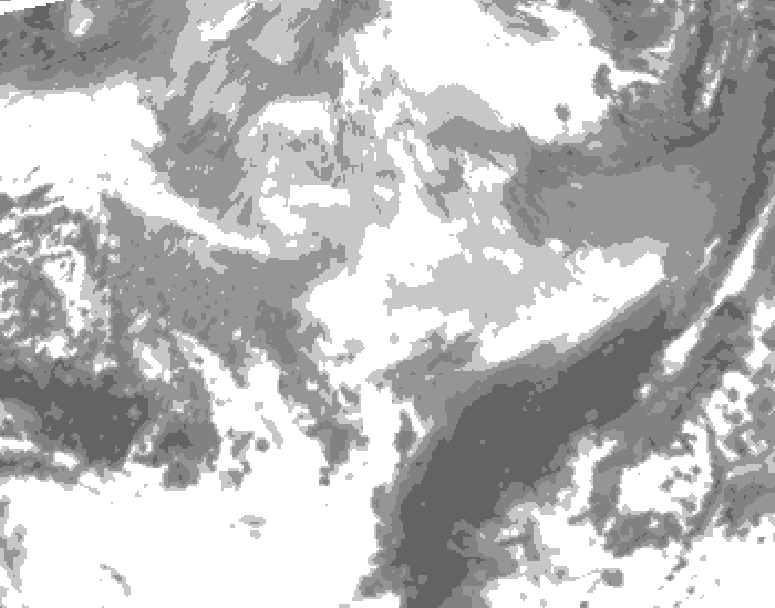 GDPS total cloud 066 hour forecast chart for Canada based on 2026/03/09 0000Z data