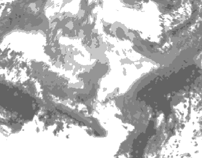 GDPS total cloud 084 hour forecast chart for Canada based on 2026/03/09 0000Z data