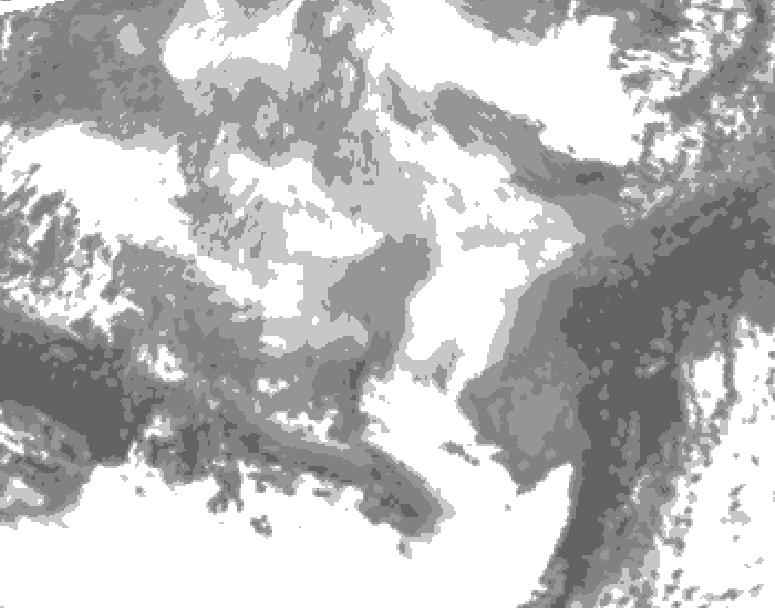 GDPS total cloud 090 hour forecast chart for Canada based on 2026/03/09 0000Z data