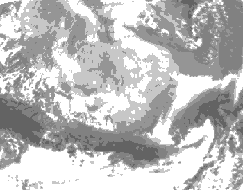 GDPS total cloud 144 hour forecast chart for Canada based on 2026/03/09 0000Z data