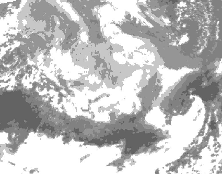GDPS total cloud 150 hour forecast chart for Canada based on 2026/03/09 0000Z data