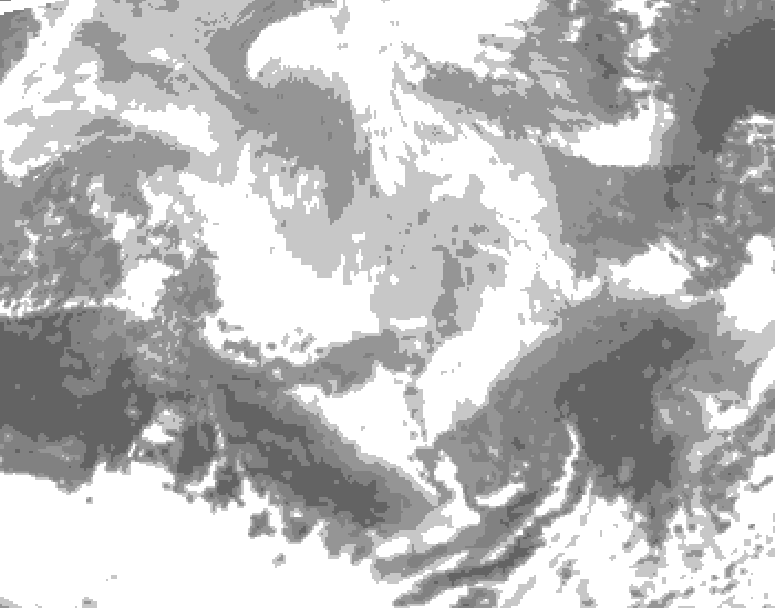 GDPS total cloud 174 hour forecast chart for Canada based on 2026/03/09 0000Z data