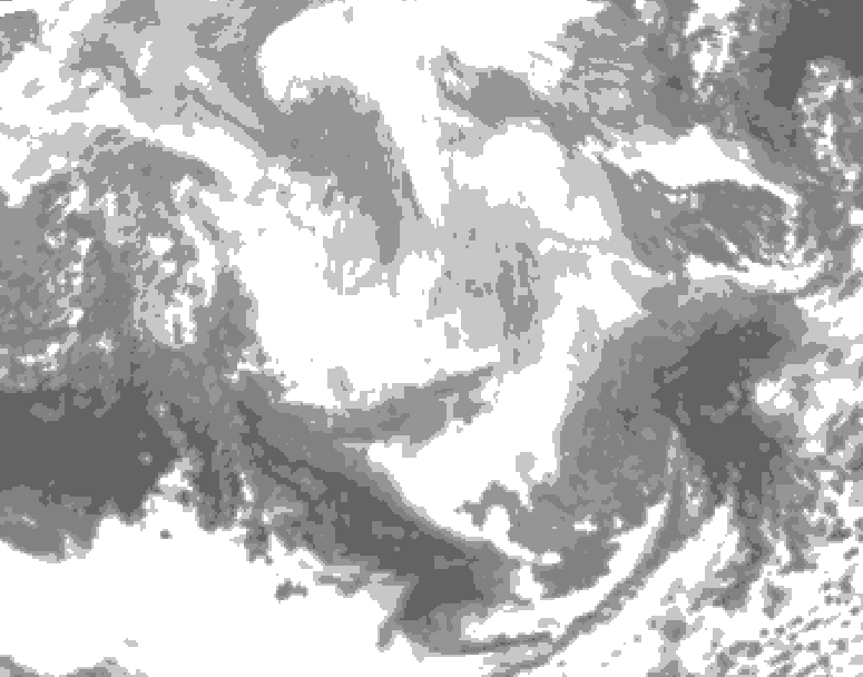 GDPS total cloud 180 hour forecast chart for Canada based on 2026/03/09 0000Z data