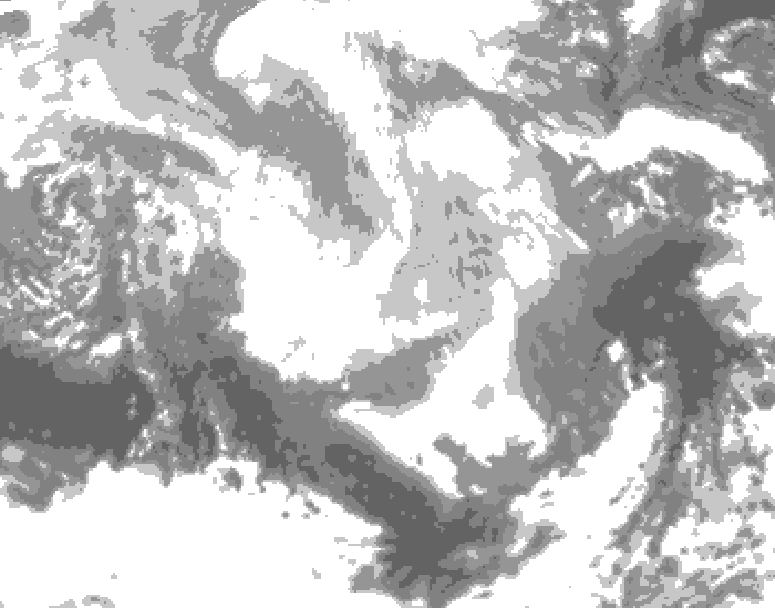 GDPS total cloud 186 hour forecast chart for Canada based on 2026/03/09 0000Z data