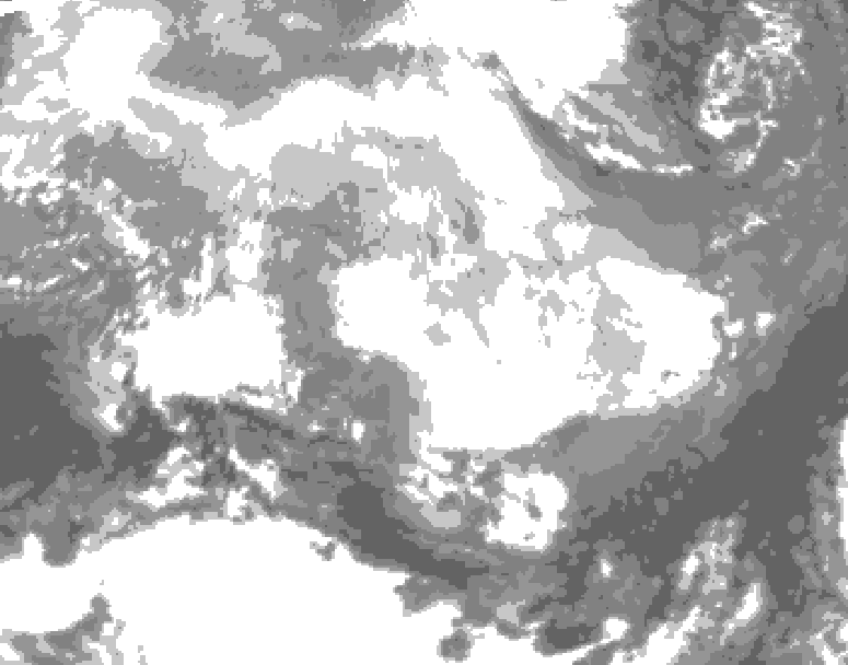 GDPS total cloud 228 hour forecast chart for Canada based on 2026/03/09 0000Z data
