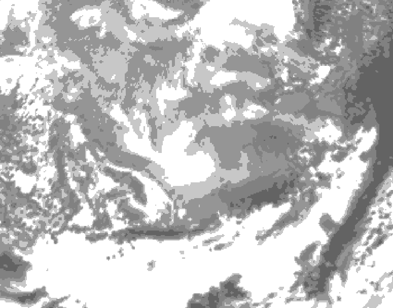 GDPS total cloud 006 hour forecast chart for Canada based on 2026/03/09 1200Z data