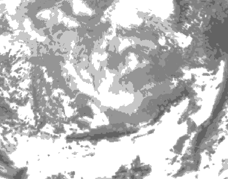 GDPS total cloud 012 hour forecast chart for Canada based on 2026/03/09 1200Z data