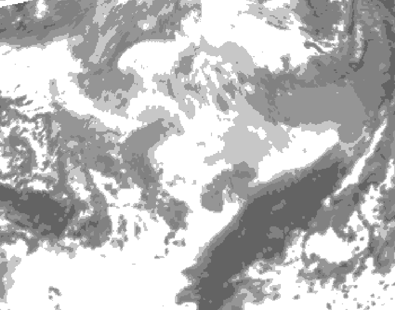 GDPS total cloud 054 hour forecast chart for Canada based on 2026/03/09 1200Z data