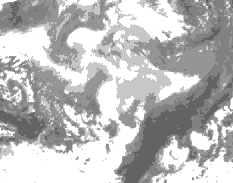 GDPS total cloud 060 hour forecast chart for Canada based on 2026/03/09 1200Z data