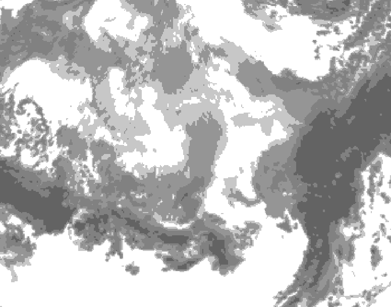 GDPS total cloud 084 hour forecast chart for Canada based on 2026/03/09 1200Z data