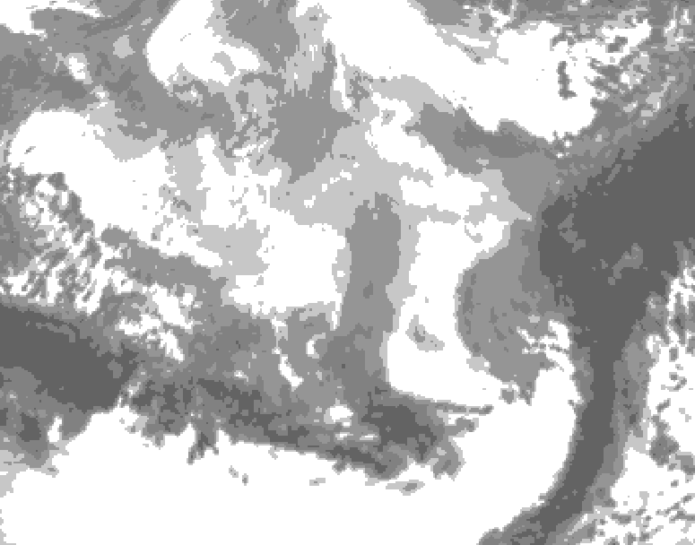 GDPS total cloud 090 hour forecast chart for Canada based on 2026/03/09 1200Z data