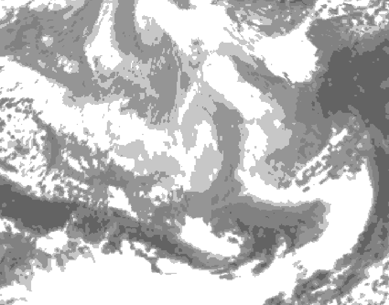 GDPS total cloud 108 hour forecast chart for Canada based on 2026/03/09 1200Z data