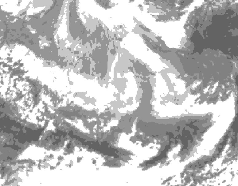 GDPS total cloud 114 hour forecast chart for Canada based on 2026/03/09 1200Z data
