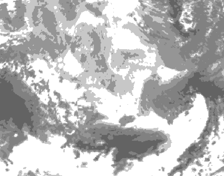 GDPS total cloud 138 hour forecast chart for Canada based on 2026/03/09 1200Z data