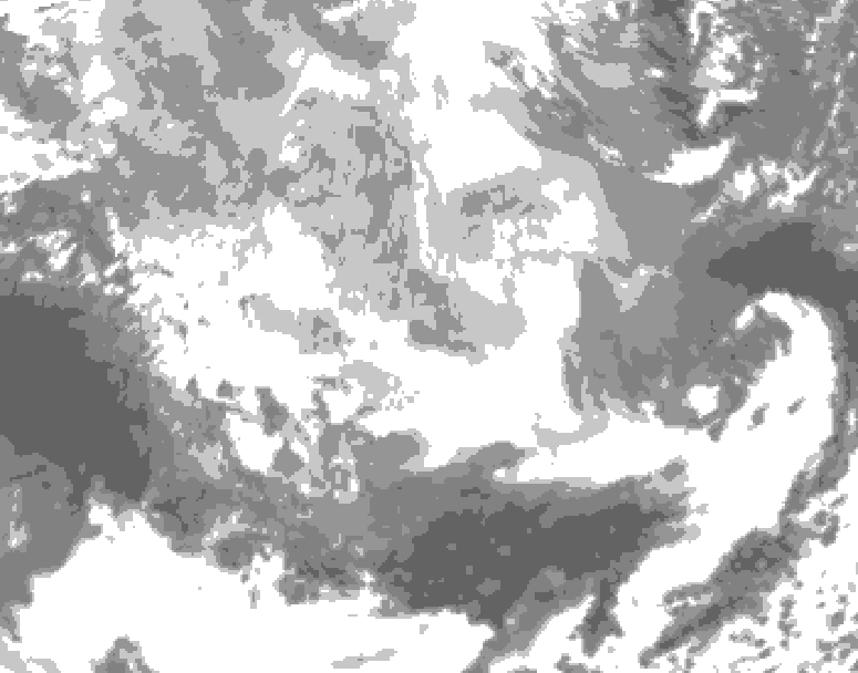 GDPS total cloud 144 hour forecast chart for Canada based on 2026/03/09 1200Z data