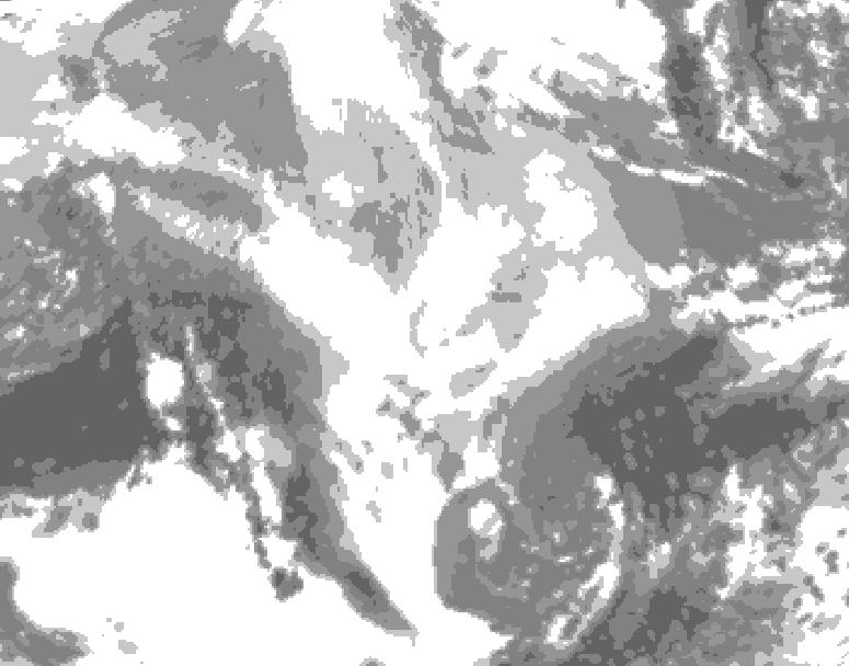 GDPS total cloud 174 hour forecast chart for Canada based on 2026/03/09 1200Z data