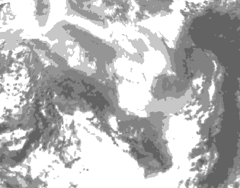 GDPS total cloud 228 hour forecast chart for Canada based on 2026/03/09 1200Z data
