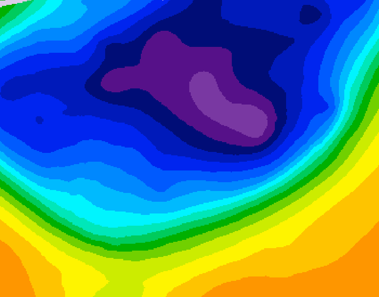 GDPS 500 millibar geopotential height 018 hour forecast chart for Canada based on 2026/03/10 0000Z data