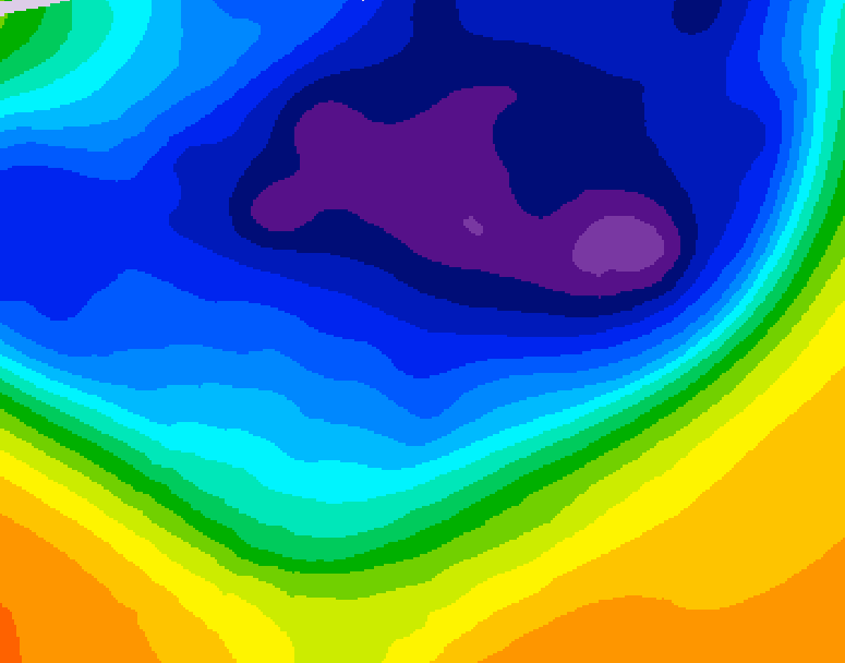 GDPS 500 millibar geopotential height 030 hour forecast chart for Canada based on 2026/03/10 0000Z data