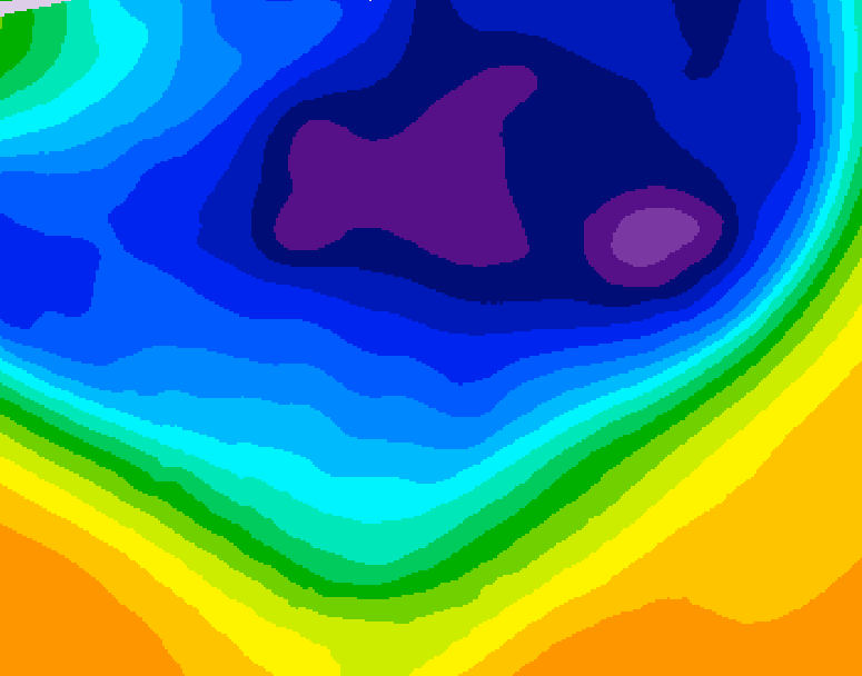 GDPS 500 millibar geopotential height 036 hour forecast chart for Canada based on 2026/03/10 0000Z data