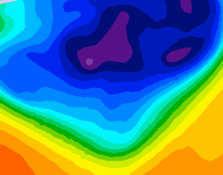 GDPS 500 millibar geopotential height 048 hour forecast chart for Canada based on 2026/03/10 0000Z data