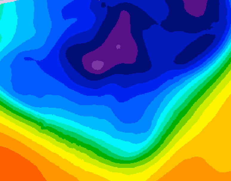 GDPS 500 millibar geopotential height 054 hour forecast chart for Canada based on 2026/03/10 0000Z data