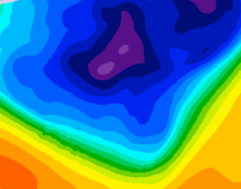 GDPS 500 millibar geopotential height 060 hour forecast chart for Canada based on 2026/03/10 0000Z data