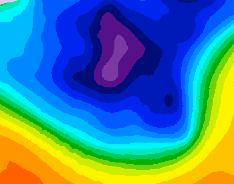 GDPS 500 millibar geopotential height 078 hour forecast chart for Canada based on 2026/03/10 0000Z data