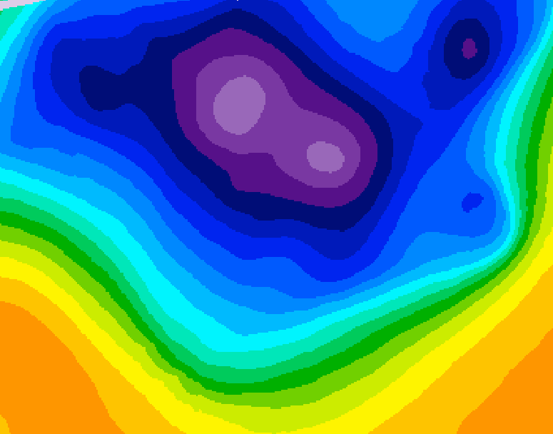 GDPS 500 millibar geopotential height 132 hour forecast chart for Canada based on 2026/03/10 0000Z data