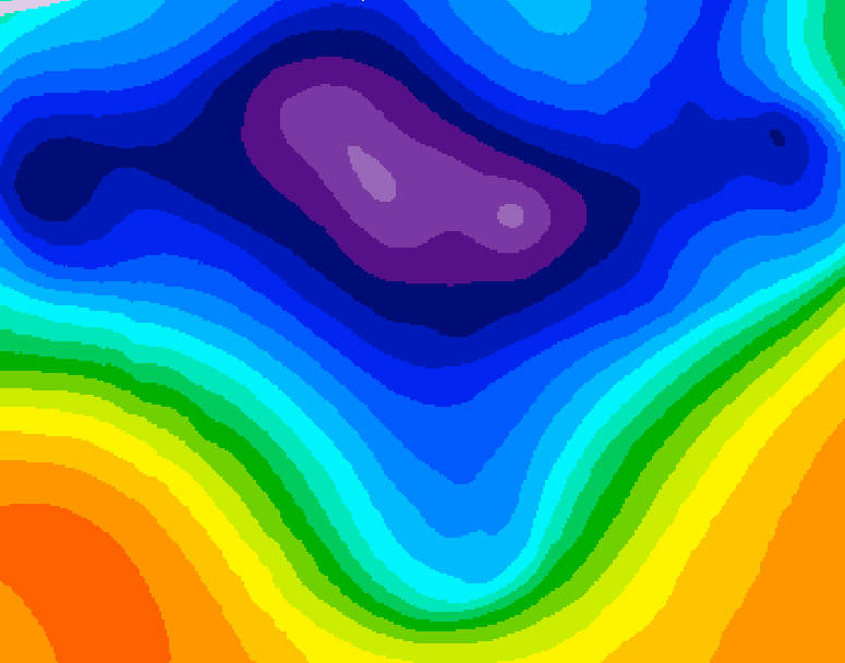 GDPS 500 millibar geopotential height 150 hour forecast chart for Canada based on 2026/03/10 0000Z data