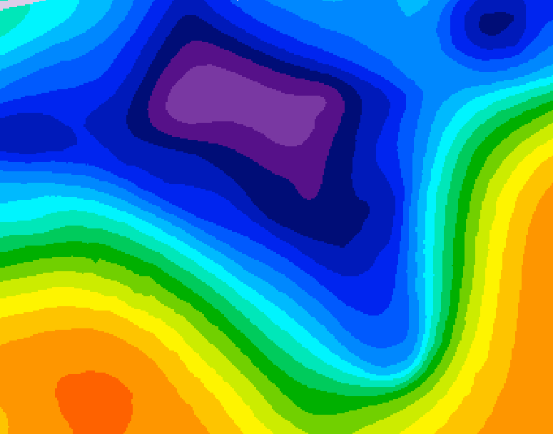 GDPS 500 millibar geopotential height 180 hour forecast chart for Canada based on 2026/03/10 0000Z data