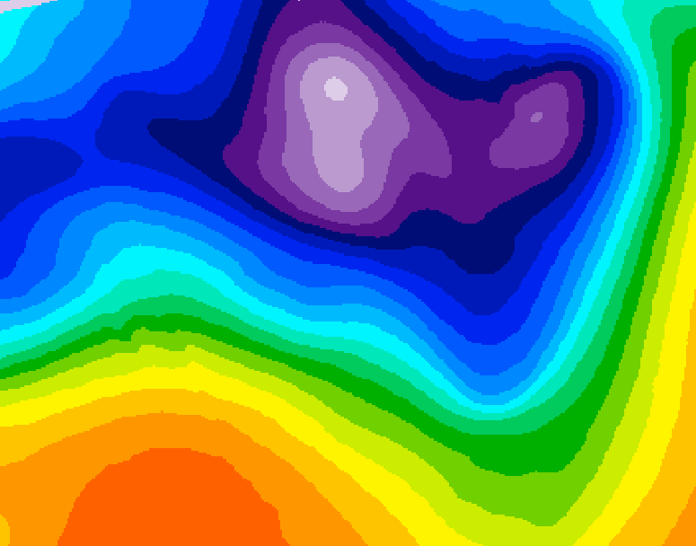 GDPS 500 millibar geopotential height 222 hour forecast chart for Canada based on 2026/03/10 0000Z data