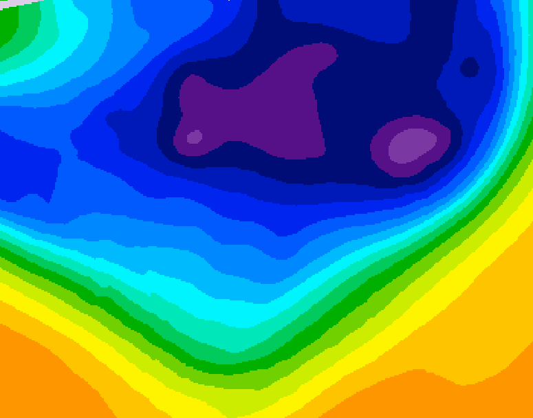 GDPS 500 millibar geopotential height 024 hour forecast chart for Canada based on 2026/03/10 1200Z data