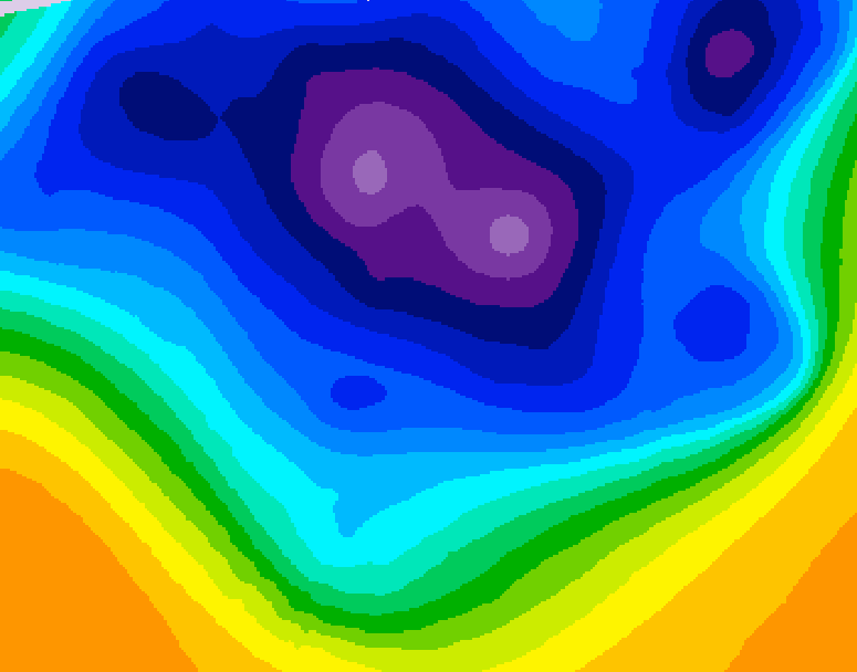GDPS 500 millibar geopotential height 120 hour forecast chart for Canada based on 2026/03/10 1200Z data