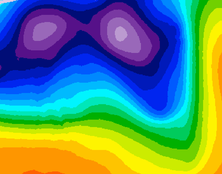GDPS 500 millibar geopotential height 216 hour forecast chart for Canada based on 2026/03/10 1200Z data