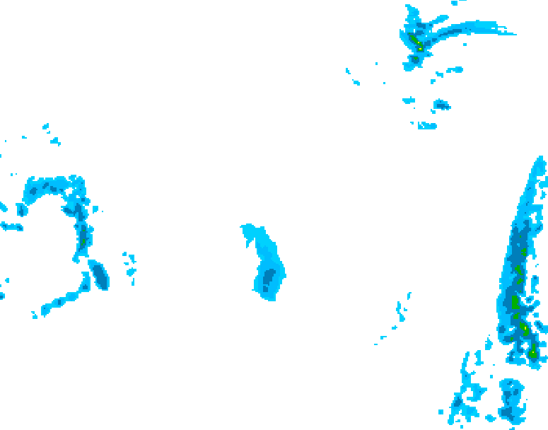 GDPS precipitation 222 hour forecast chart for Canada based on 2026/03/10 0000Z data