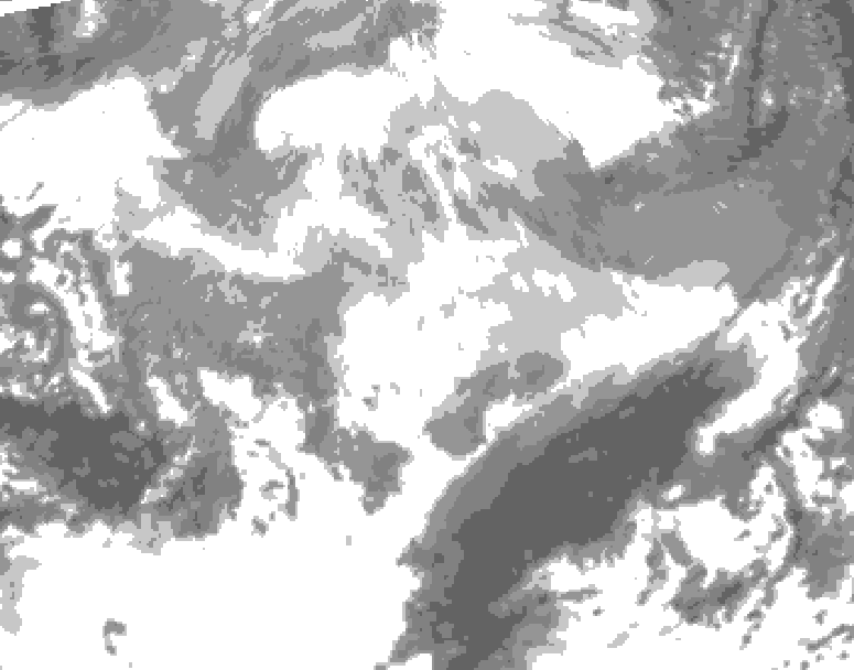 GDPS total cloud 042 hour forecast chart for Canada based on 2026/03/10 0000Z data