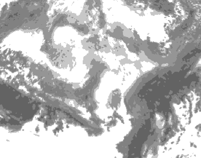 GDPS total cloud 060 hour forecast chart for Canada based on 2026/03/10 0000Z data