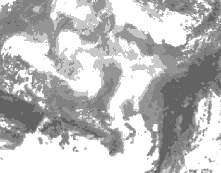 GDPS total cloud 066 hour forecast chart for Canada based on 2026/03/10 0000Z data