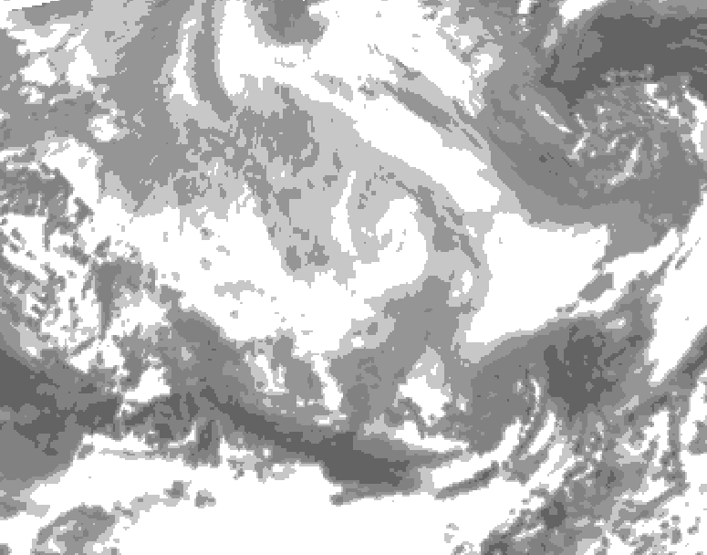 GDPS total cloud 108 hour forecast chart for Canada based on 2026/03/10 0000Z data
