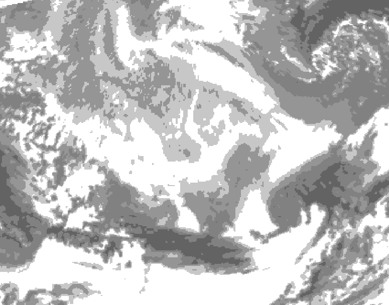 GDPS total cloud 114 hour forecast chart for Canada based on 2026/03/10 0000Z data