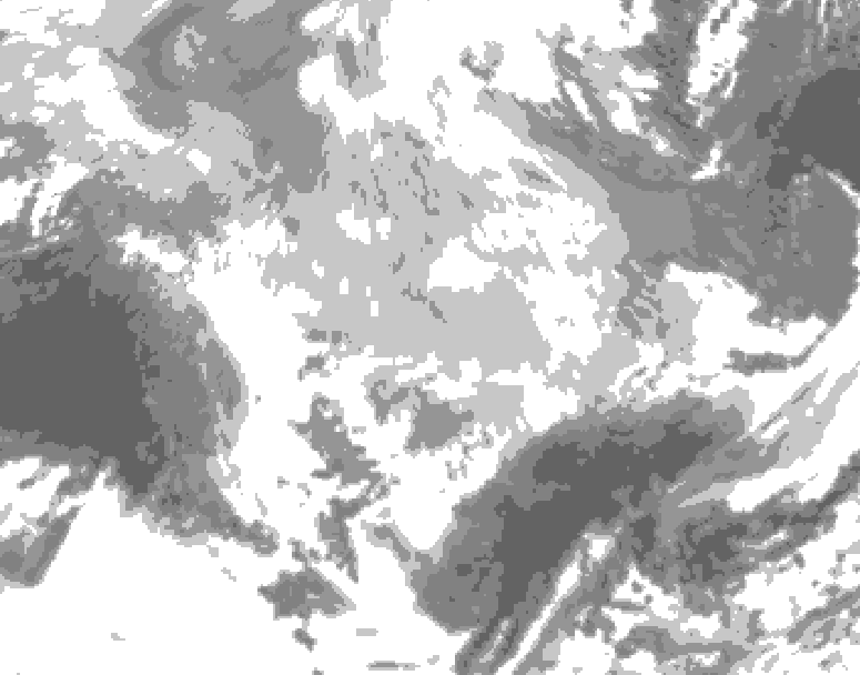 GDPS total cloud 144 hour forecast chart for Canada based on 2026/03/10 0000Z data